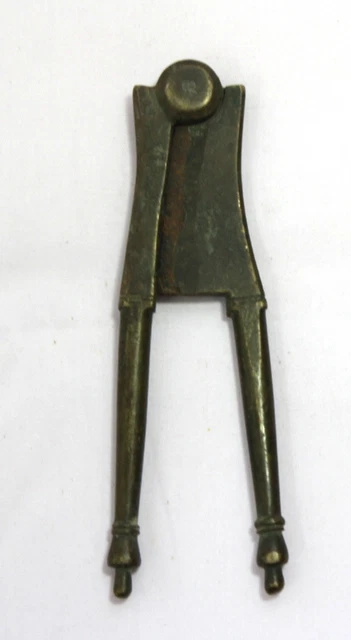 Indian Old Vintage Handcrafted Beautiful Unique Brass Betel Nut Cutter Sarota 03