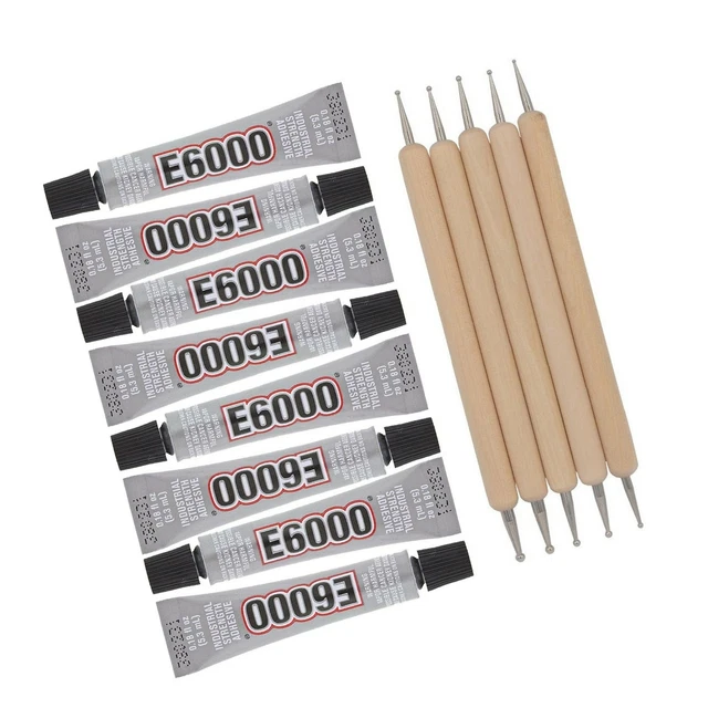 E6000 8-Pack 0.18 Ounce Bottles Industrial Strength Adhesive for Crafting and...