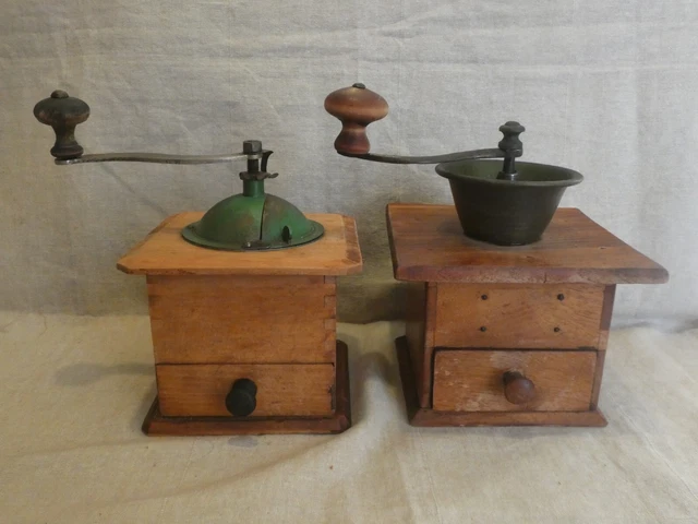 Lot De 2 Moulins A Cafe Anciens Vintage