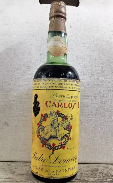 1 Bt. Brandy Carlos I Solera Especial Pedro Domecq - 750ml 42%, vera rarità !!!