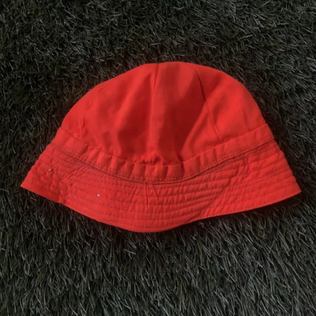 Vintage Duxbak Blaze Orange Neon Bucket Boonie Hunting Hat Made In USA Small