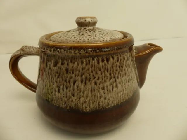 (ref288X) Honiton Devon Teapot Brown Honeycomb Lava effect