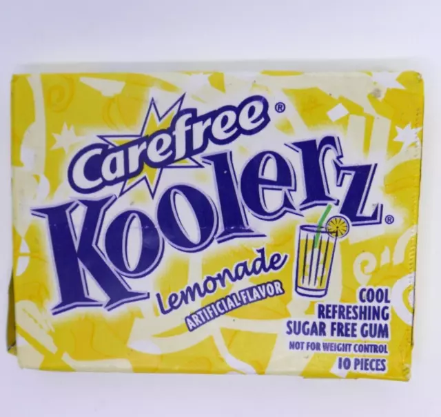 Vintage Carefree Koolerz Gum Lemonade *Collectible* Hershey Foods 2000s