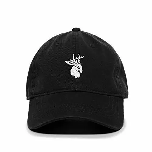 Jackalope Baseball Cap Embroidered Cotton Adjustable Dad Hat