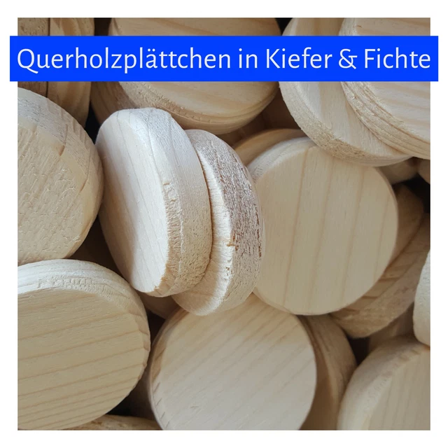 Querholzplättchen Fichte und Kiefer Konusplättchen Holzplättchen Holz 10mm stark