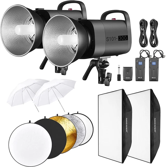 Kit estroboscópico de flash de estudio Neewer 600W incluye video monolight 2300W 5600K GN58