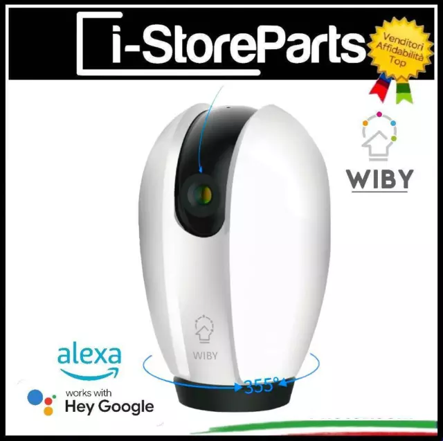 Telecamera 2Mp Interno Smart Home Wifi Visione Notturna Tuya Alexa Google Home