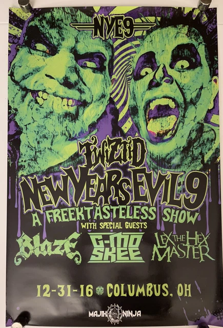 Twiztid - New Years Evil 2016 Poster 24x36 NYE blaze ya dead homie g-no skee mne