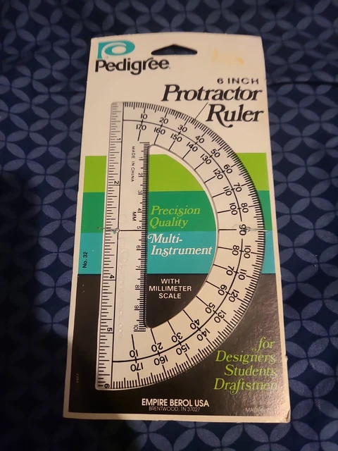 Antique Protractor Ruler VINTAGE PEDIGREE PROTRACTOR Ruler 6