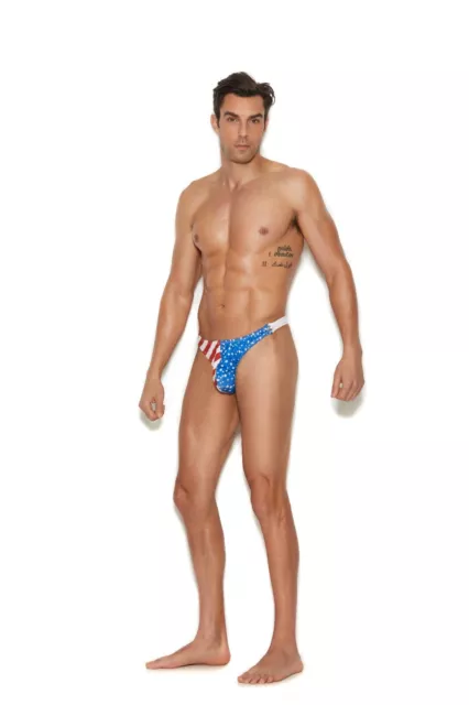 MEN'S SNAP CLOSURE Thong! Sexy Dancewear Man Underwear Patriotic Stars &  Stripes $16.98 - PicClick