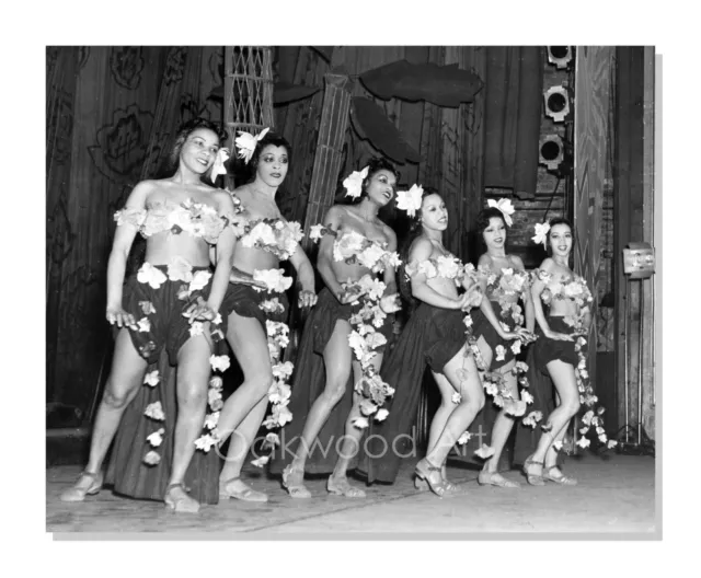 African American Chorus Line Dancers #2 -  Island Girls - Vintage Photo Reprint