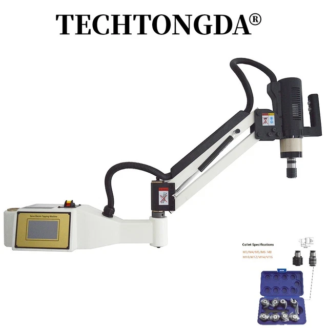 M3-M16 Vertical Electric Tapping Machine 220V Tapper Drilling Arm 35N.m 0.8 HP