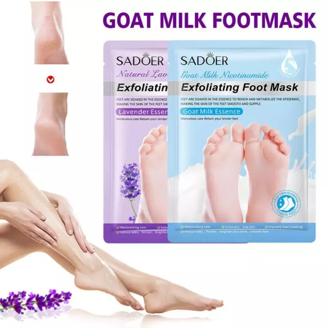 Exfoliate Foot Peel Goat Milk Hydrating Moisturizing Care Tool Masque Foot W6O2