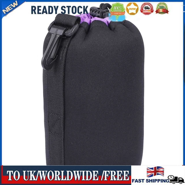 Neoprene Camera Lens Pouch Drawstring Waterproof Shockproof Soft Bag (L)
