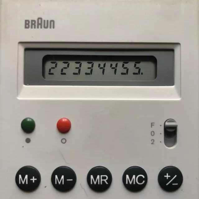 BRAUN ET55 Taschenrechner calculator 4835 white edition 1985 Rams Lubs Design➕✖️