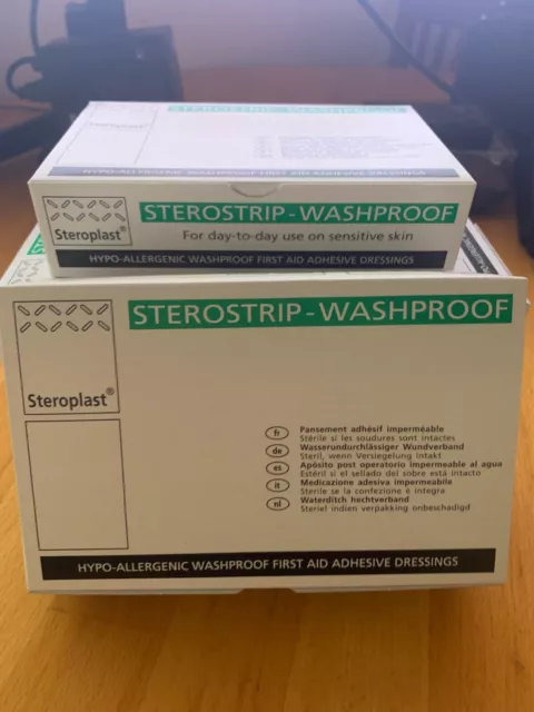 6 Box of Steroplast Sterostrip Washproof Hypo-Allergenic 7.5cm x 2.5cm Plasters