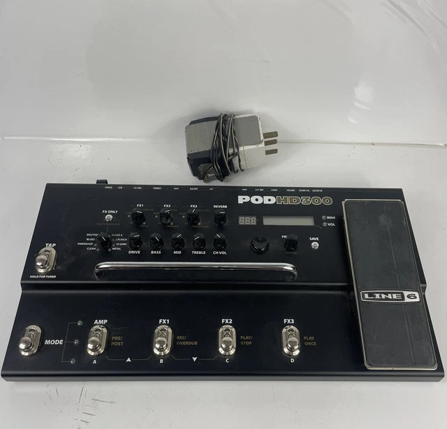 LINE 6 POD HD300 Guitar Multieffect Processor Pedalboard Pedal Tested