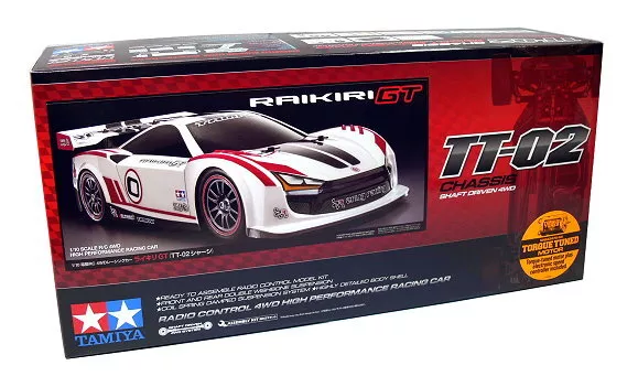 TAMIYA 58626 EP RC Car 1/10 RAIKIRI GT TT02 Chassis Shaft Driven 4WD & ESC