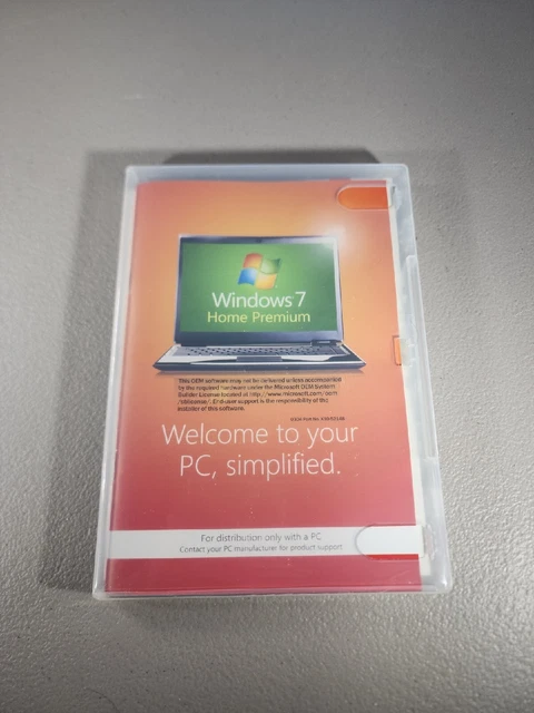 Microsoft Windows 7 Home Premium Retail 64 Bit DVD w/ License Key