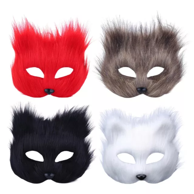 Furry Animal Half Face Veil Cosplay Face Cover for Halloween
