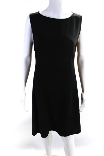 Eileen Fisher Womens Darted Sleeveless A-Line Midi Tank Top Dress Black Size S