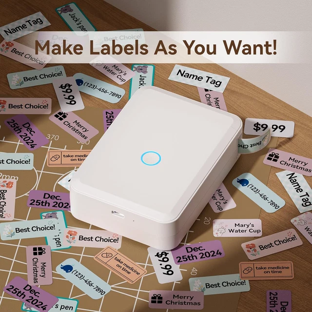 NIIMBOT LABEL MAKER with Tape, D110 Label Maker Machine, Wireless ...