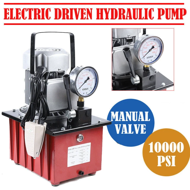 Pompa Idraulica Elettrica 7L Valvola Manuale Ad Azione Singola 10000 PSI 1400 giri/min 750W