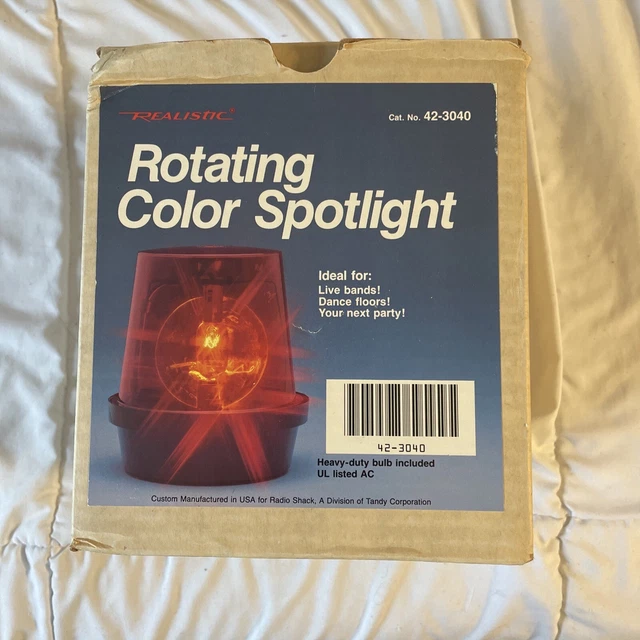 VINTAGE REALISTIC RADIO Shack Rotating Color Spotlight Made in USA