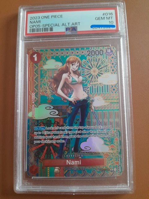2023 ONE PIECE OP05-016 Nami Special Alternate Art PSA 10