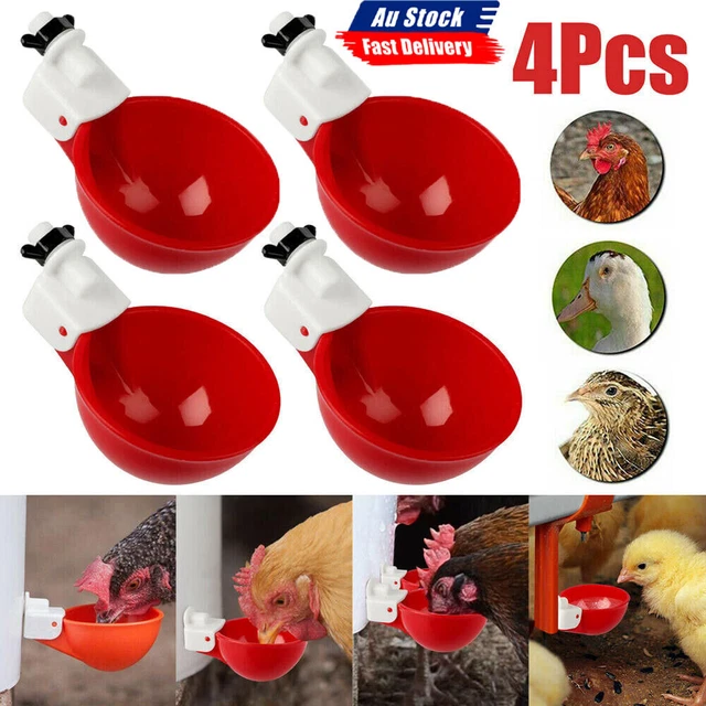1-4Pcs Automatic Water Cups Poultry Drinker Waterer Chicken Duck Quail Drinking