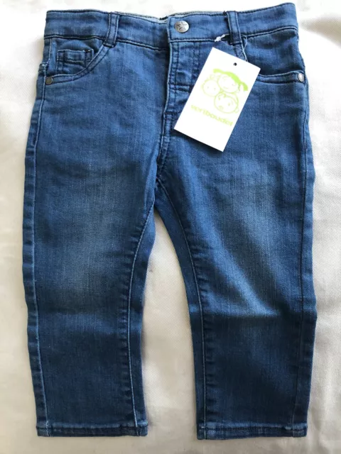 Vertbaudet NEU! Jeanshose OVP 18 Monate Toddler verst. Bund blau Denim Geschenk