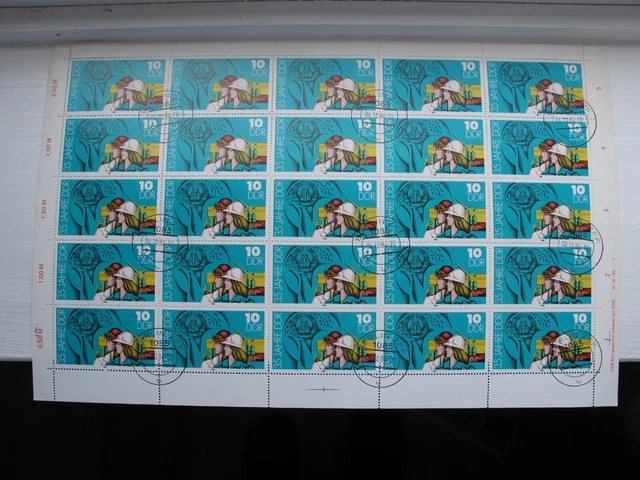 DDR, Briefmarken Bogen Mi Nr. 2898 35 Jahre DDR Druckvermerk DV WPD 1 **