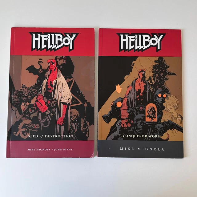 HELLBOY Mike Mignola TPB LOT Dark Horse Books VOL 1 & 5! Trade Paperback Comic