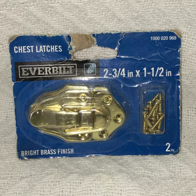 Everbilt 2 Pack Gold Bright Brass Finish Chest Latches 2-3/4in x 1-1/2in
