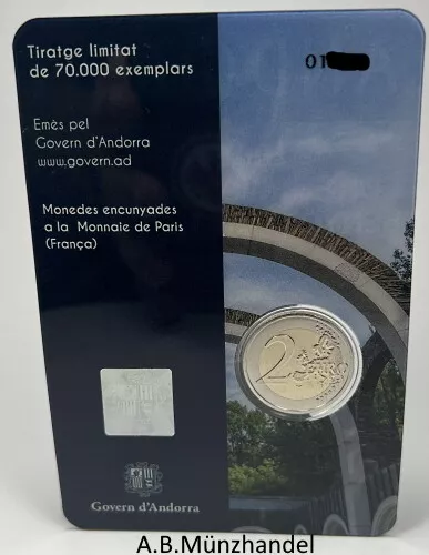 Andorra 2021 Coincard 2 Euro Gedenkmünze - Krönung Lady Meritxell - FDC