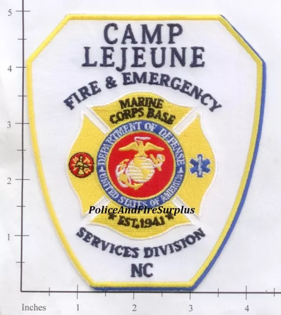 North Carolina - Camp LeJeune Fire & Emergency Services NC Fire Dept Patch USMC