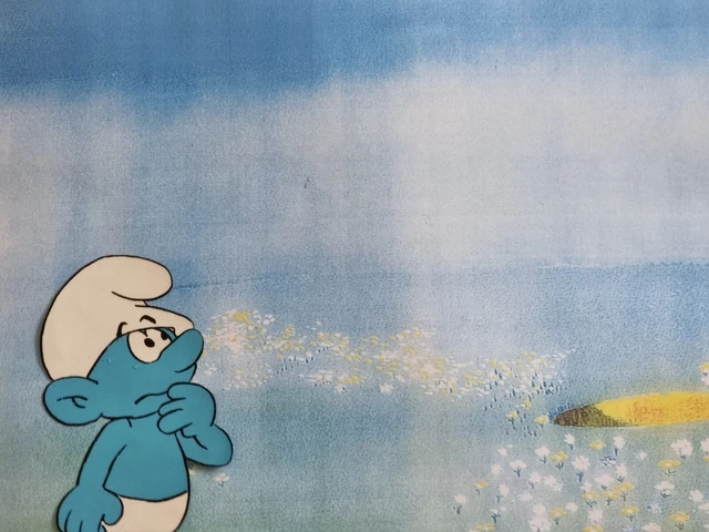 HANNA BARBERA ORIGINAL 1980s Vintage TV SMURFS Animation Art Production ...