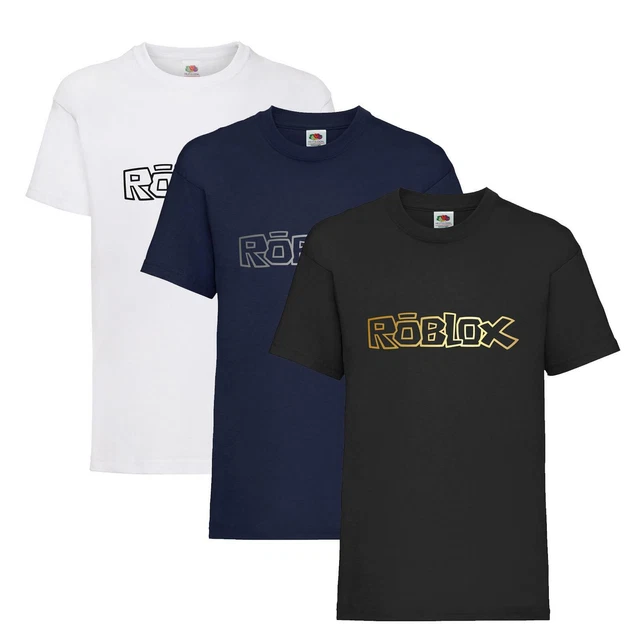 New Kids Boys Girls Roblox Gaming Xbox Gamer T-Shirt Gift Gold Print Xmas Top