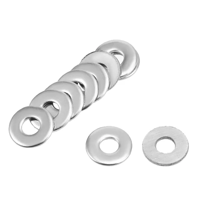 100Pcs 0.12" x 0.31" x 0.04" 304 Stainless Steel Flat Washer for Screw Bolt