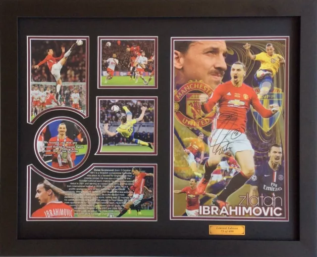 Zlatan Ibrahimovic Signed Limited Edition Memorabilia Framed