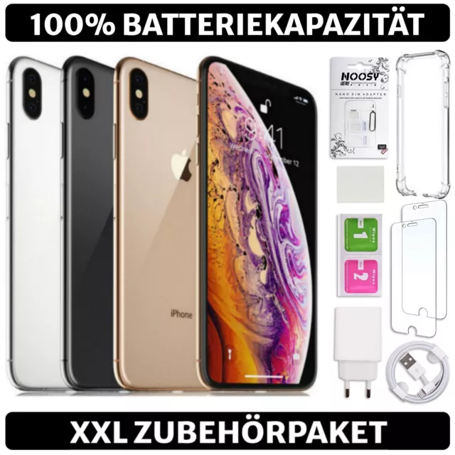 Apple iPhone XS - 64 256 512 GB - Schwarz Spacegrau Silber Gold - 100% Batterie