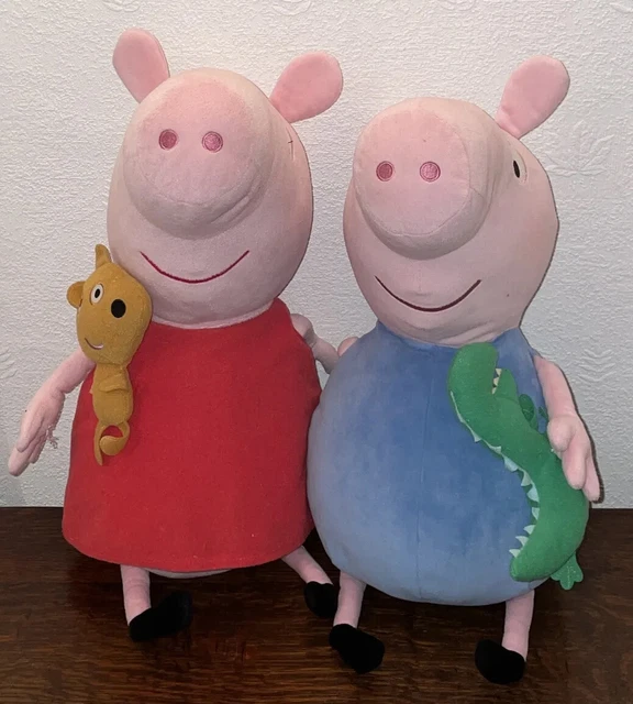 George With Dinosaur & Peppa Pig Large 20" Ty Plush Soft Toy With Beanies