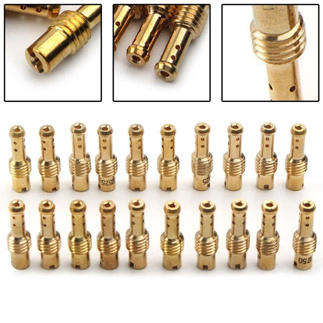 Carburatore Pilot Jets 5,0x0,8 mm 8 fori di sfiato ottone nuovo per VM TM TM T