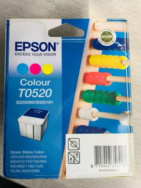 Genuine Original Epson T0520 Colour Ink Cartridge Expired Date 06/2010