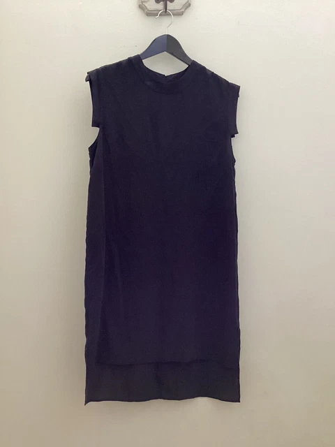 Gorgeous Ladies AllSaints Black 100% Silk Tonya Lew Dress, UK Size 12, Very Good