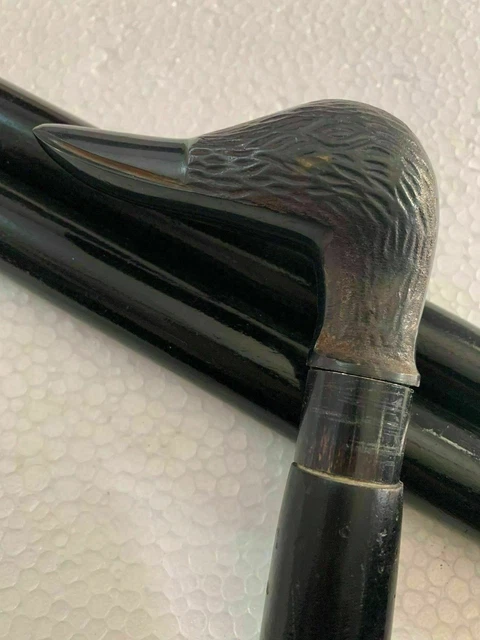 Solid Duck Vintage Brass Style Handle Wooden Victorian Style Walking Cane Gift