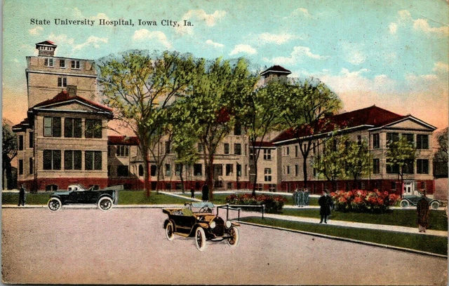 Postcard State University Hospital Iowa City Iowa 1921