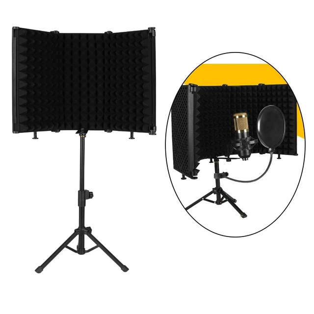 Studio Microphone for Recording Broadcast 3 Panels
