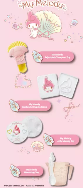 Mcdonalds x Sanrio My Melody 2018 Happy Meal Toy Set of 4 with Free Shipping