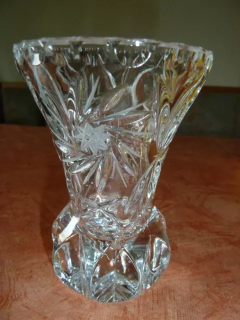 Vase aus Kristallglas, toll geschliffen, 12,5 cm hoch